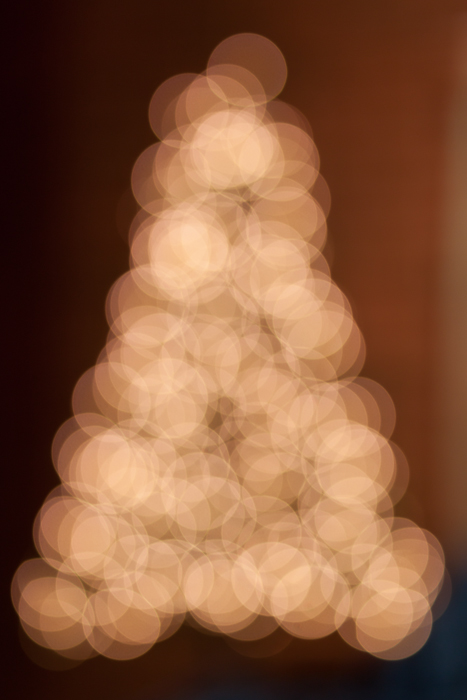 Out-of focus Christmas tree; Christmas 2012