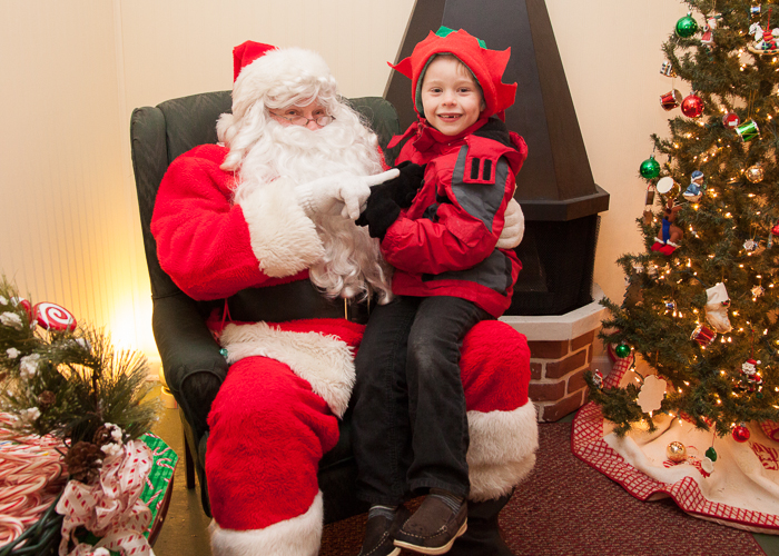 Nate visiting Santa in Crystal Lake